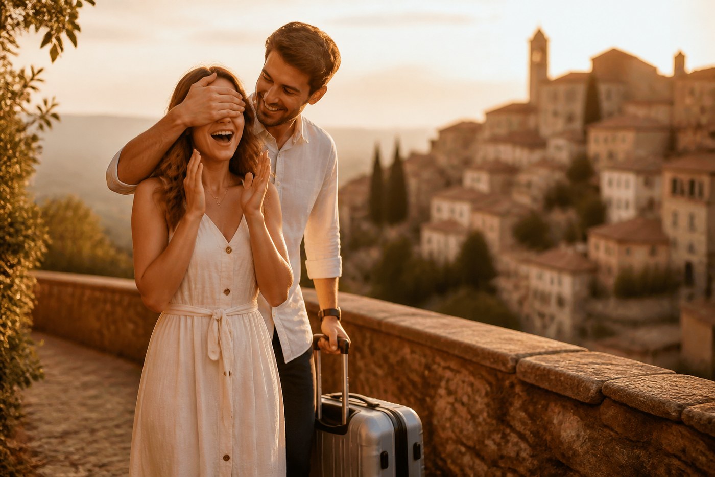 Notte fuori a sorpresa senza rivelare la destinazione